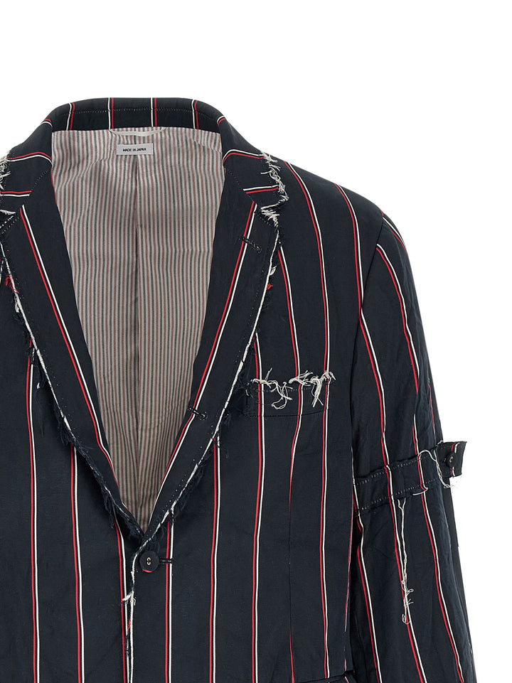 Thom Browne Mogador Striped Blazer - Blu | b986d82cf7b33b02f490b3e1671bf5f7f391af6c