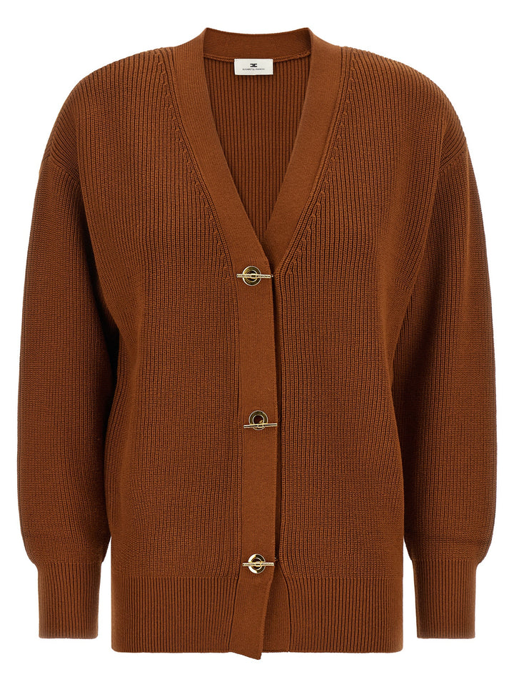 Elisabetta Franchi Cardigan Tricot Maglioni - Marrone | 5c55328f9f26dbb69f97498eaa0f621b305f4eae