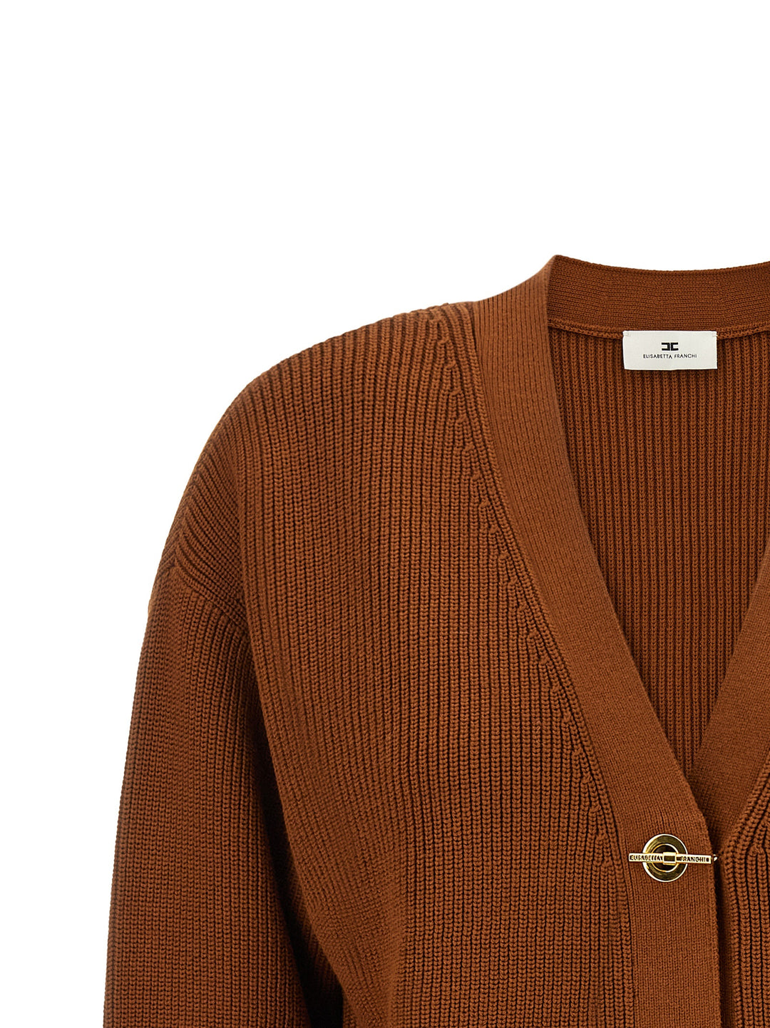 Elisabetta Franchi Cardigan Tricot Maglioni - Marrone | 35d7524811c0a2d974bb1d8d6a63b93a92c03556