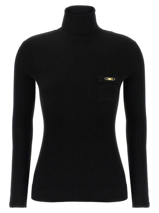 Ribbed Turtleneck Sweater Maglioni Nero