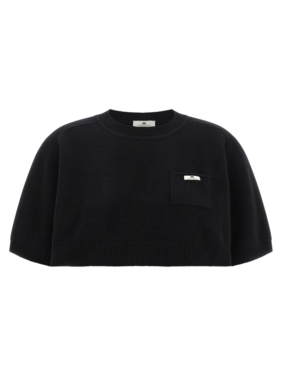 Elisabetta Franchi Wool And Cashmere Top Top - Nero | a7ecafe37ee7545a853b695a8c7699a8fb34a636