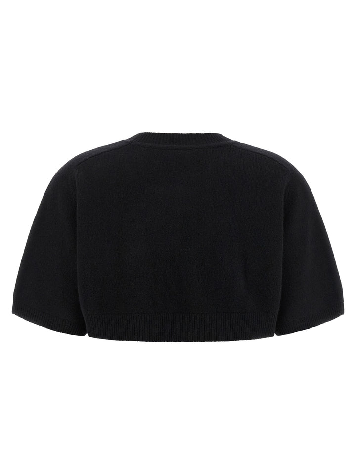 Elisabetta Franchi Wool And Cashmere Top Top - Nero | b472f3e72801edfee75be09f52c8f1688fb06df8