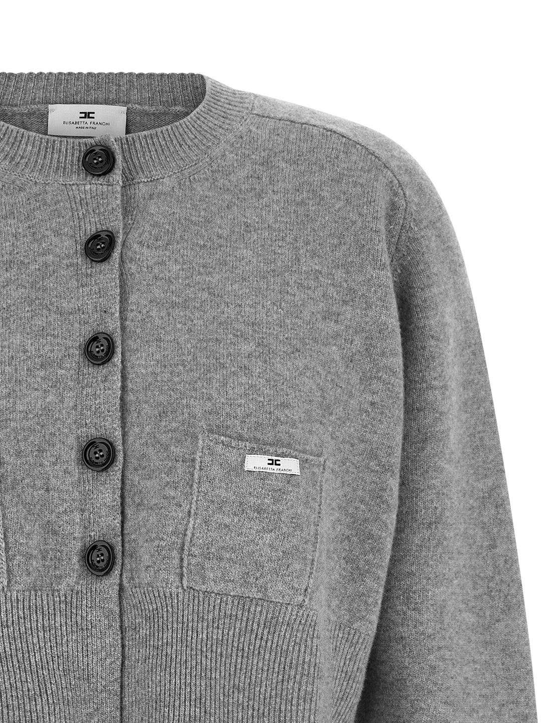 Elisabetta Franchi Cardigan Tricot Maglioni - Grigio | 89b772acadbed99f78339aaf756691a73d0ff551
