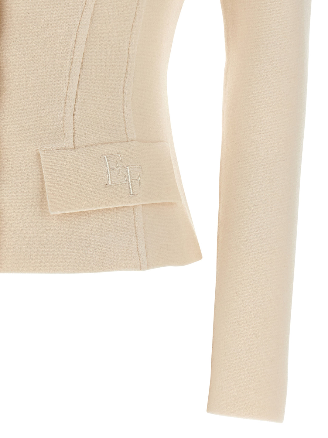 Elisabetta Franchi Fabric-Stitch Wool Blazer BlazerS - Bianco | 5982fd98ad0f4fb42d578869c2be4aa0debce016