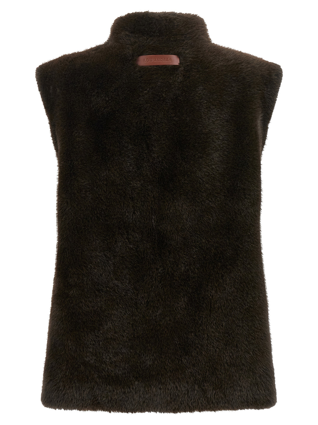 Lou Andrea Faux Fur Vest Gilet - Marrone | 57d12367bfa0425bb9be04cd44462368181951d5