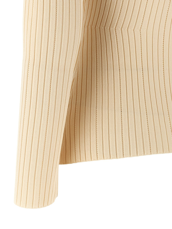 Elisabetta Franchi Necklace Sweater Maglioni - Beige | f024dbeb344324a771eb1ea202966e46476c37ff
