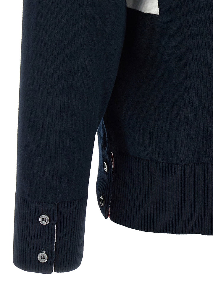 Thom Browne 4 Bar Maglioni - Blu | a48db9104223f9e1c5103283edc91b96076b80c9