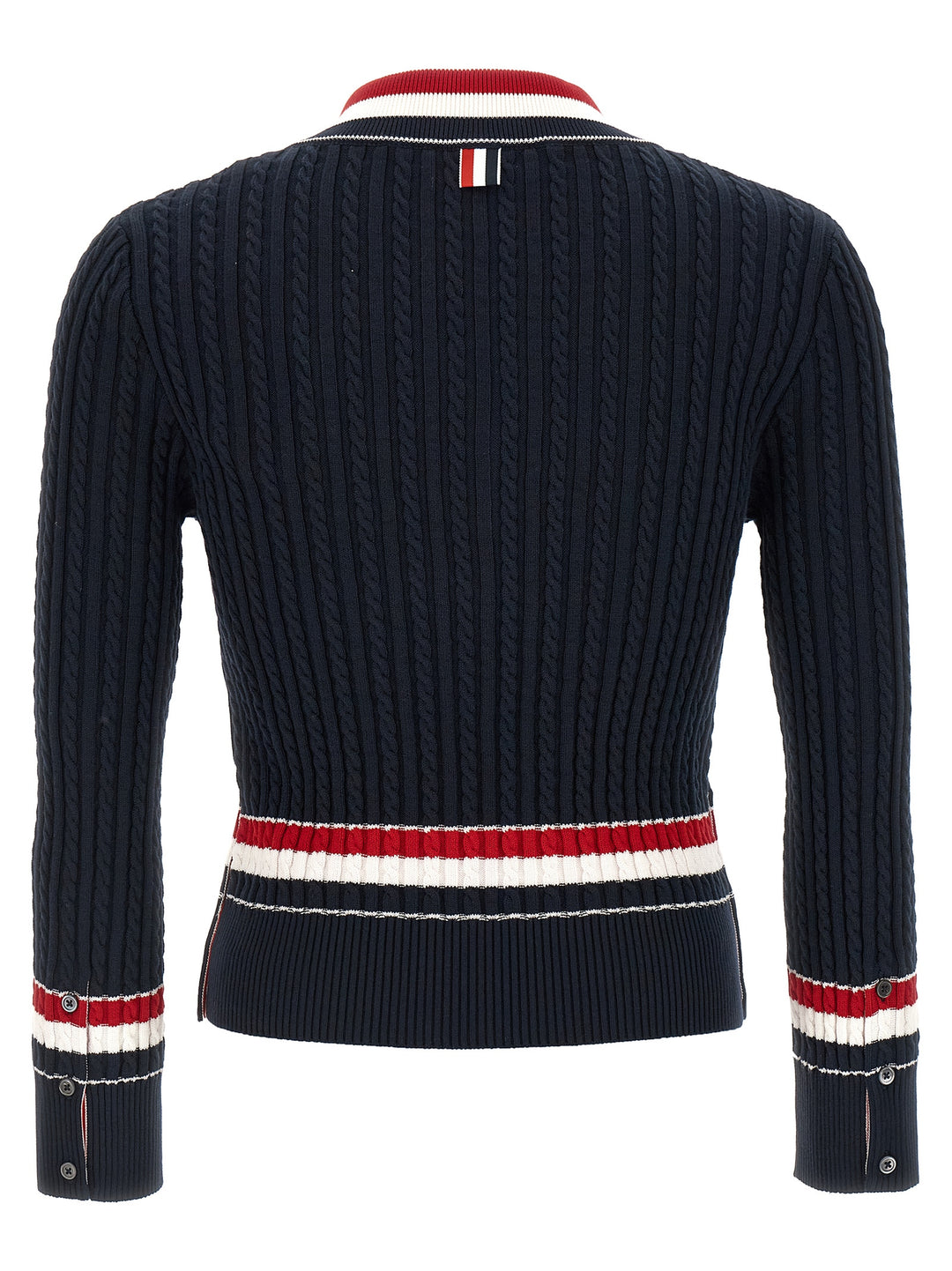 Thom Browne Rwb Intarsia Sweater Maglioni - Blu | 2964a0fbd17c2b768114518633b8754cc11061b2