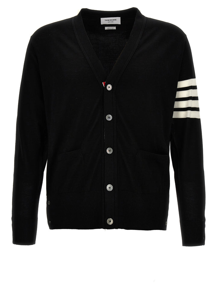 Thom Browne Merino Wool Cardigan Maglioni - Nero | 651404189bd4033bd2a9863e8071622dbc52bd94