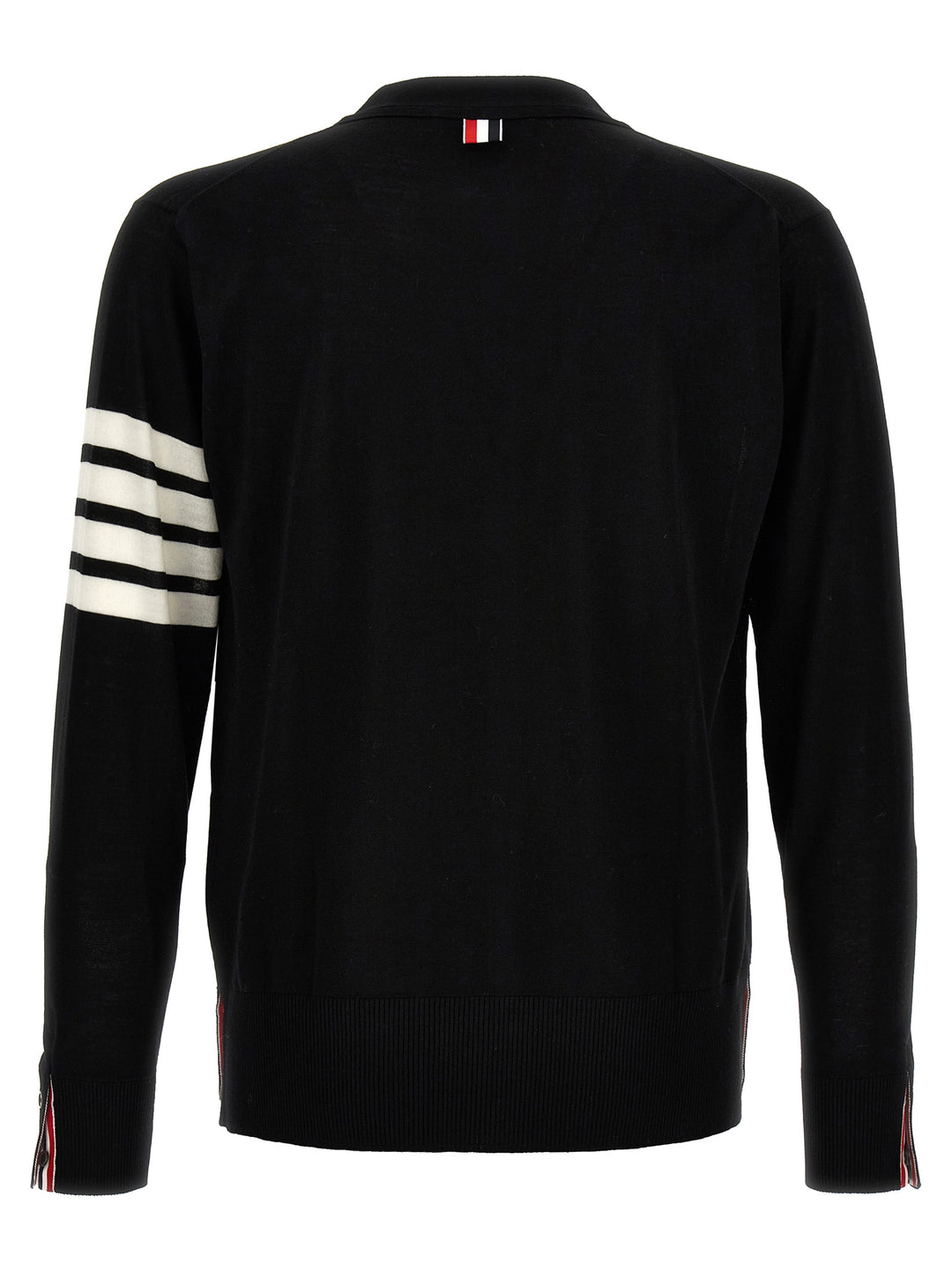 Thom Browne Merino Wool Cardigan Maglioni - Nero | a06a693217930374e92397ffdff0b38a25bf35a7