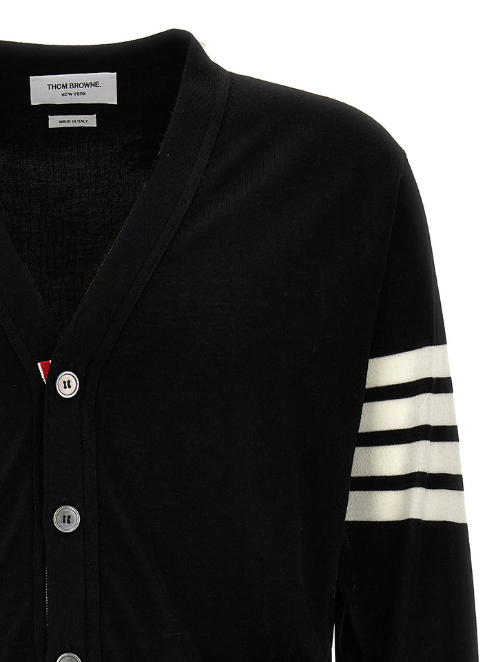 Thom Browne Merino Wool Cardigan Maglioni - Nero | 792879a5b6486237f1aa585af16f9312117161d8