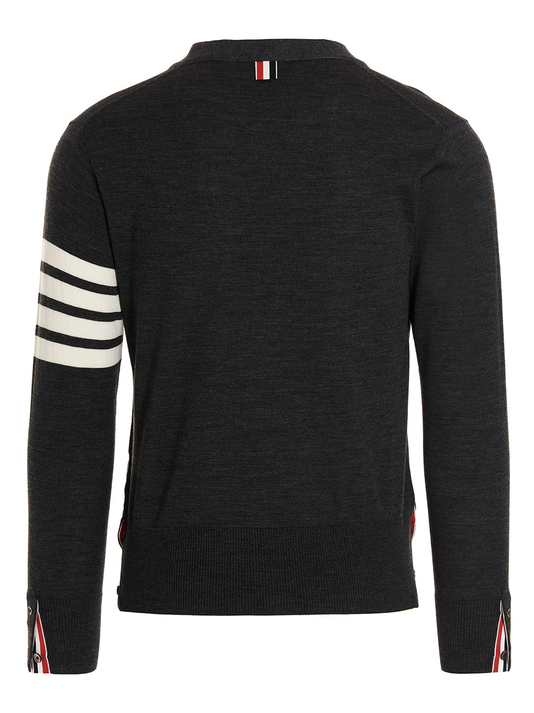 Thom Browne Merino Wool Cardigan Maglioni - Grigio | 9d752b56fd6dcc335915749c594c06d9eeabd74a