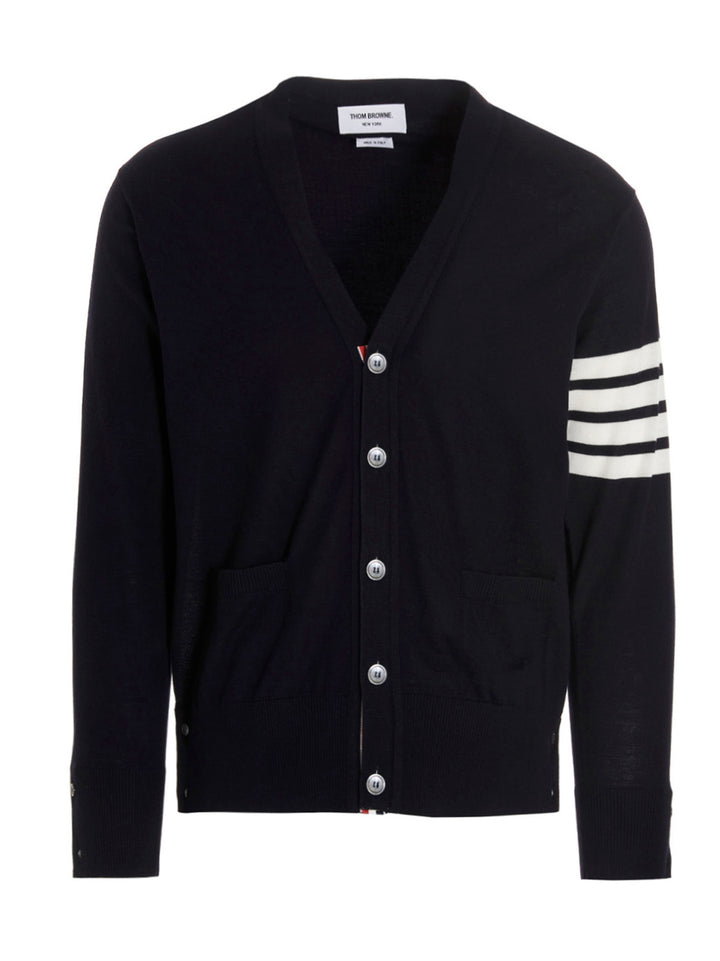 Thom Browne Merino Wool Cardigan Maglioni - Blu | dc7561340d7ed8533d7a09bae0d642a127cd9f6d