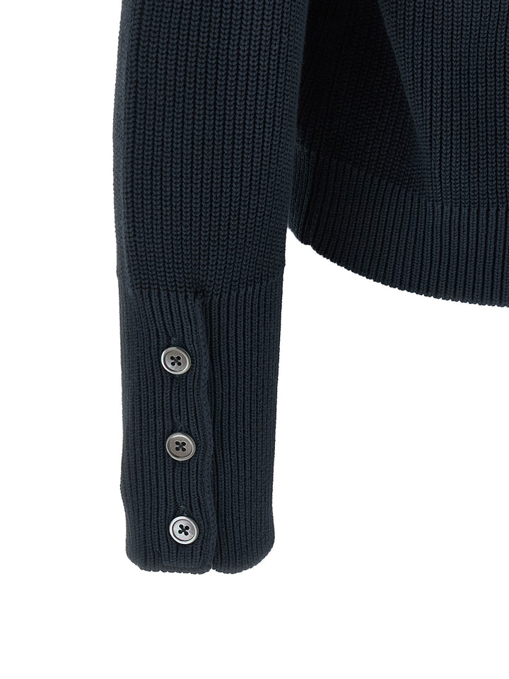 Thom Browne Garment Dye Maglioni - Blu | 6b1f17f33ae222be39c6e889163a08a74bb9d4c2