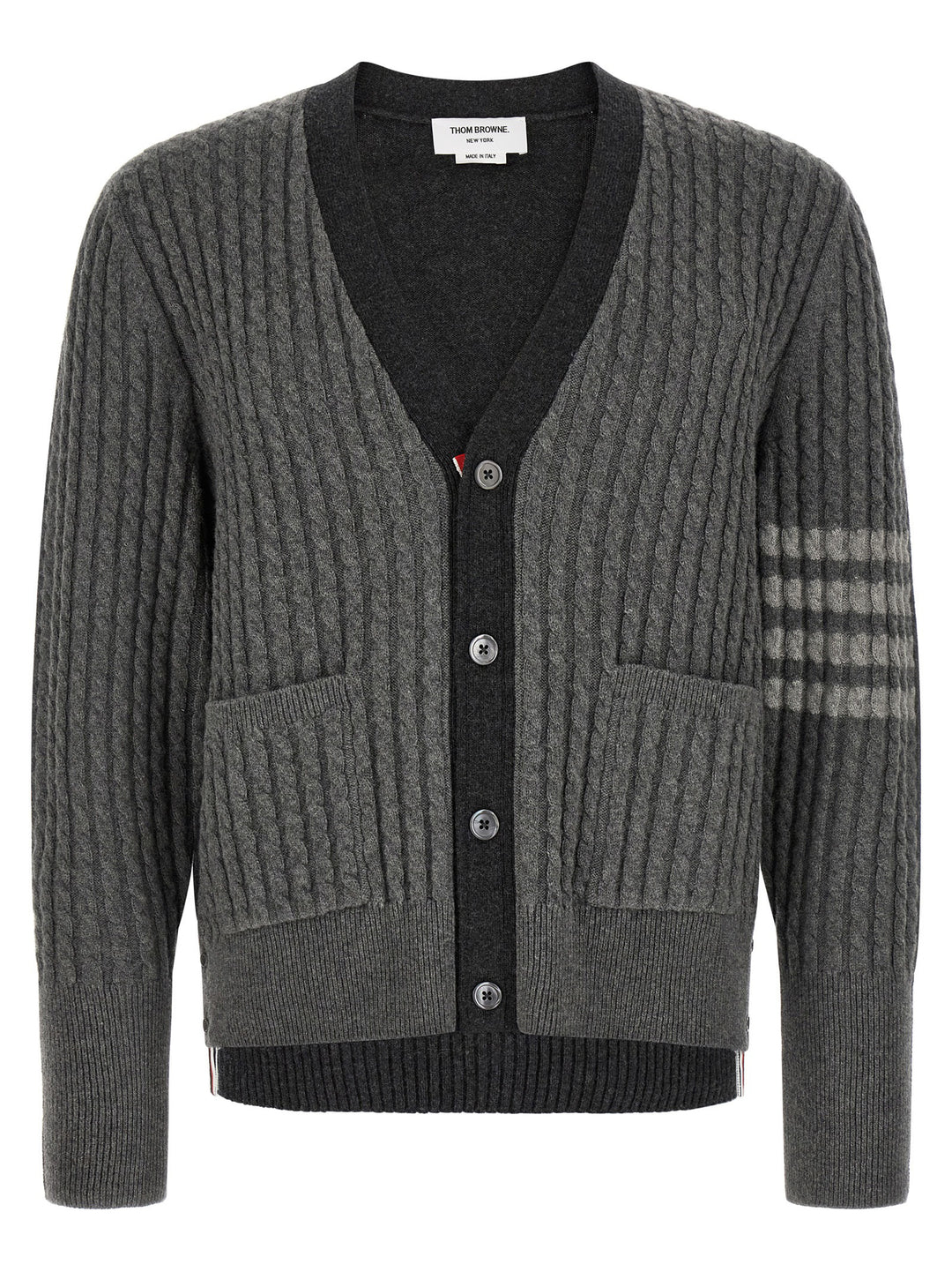 Thom Browne 2-In-1 Trompe L'œil Cardigan Maglioni - Grigio | 04af5d313972bd8a42186ccc2660dd9556570762
