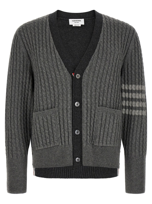 2-In-1 Trompe L'œIl Cardigan Maglioni Grigio