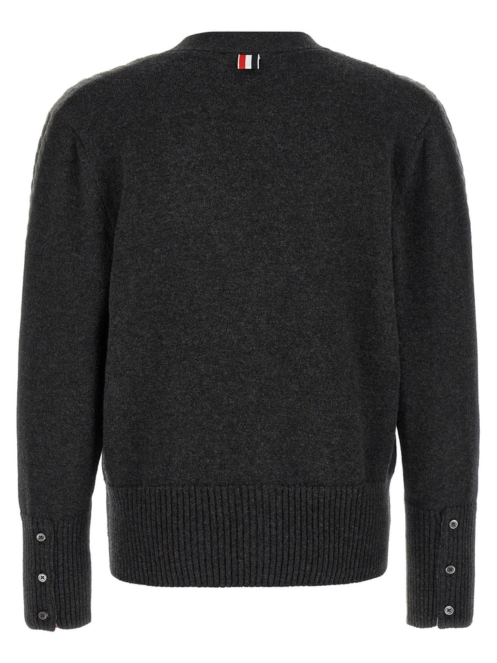 Thom Browne 2-In-1 Trompe L'œil Cardigan Maglioni - Grigio | 4aeea44085dd0fe44b091bba83eb44e2fcb1abc8