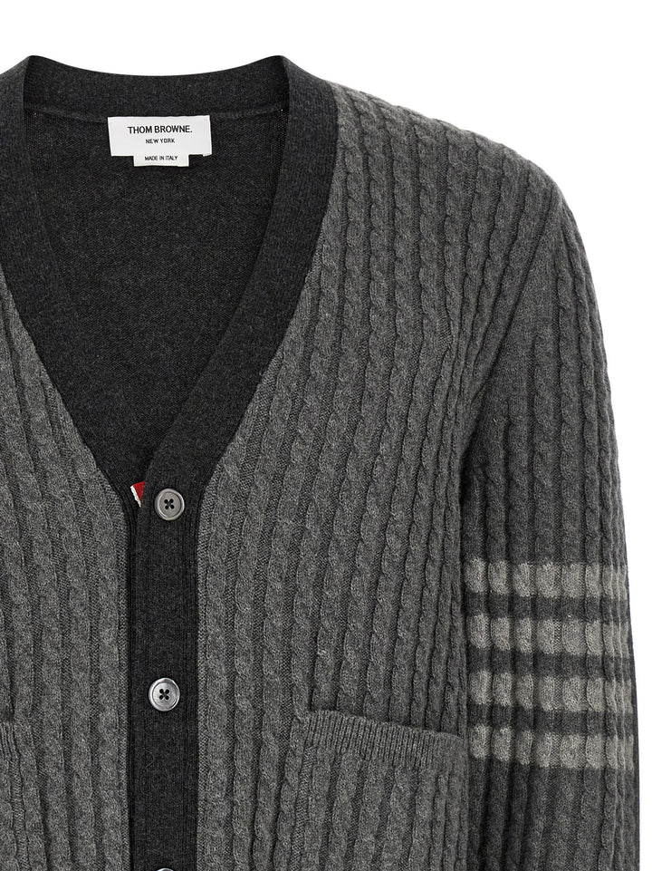 Thom Browne 2-In-1 Trompe L'œil Cardigan Maglioni - Grigio | c82bff72dffac711c5f28376f90631e048f9c0fb