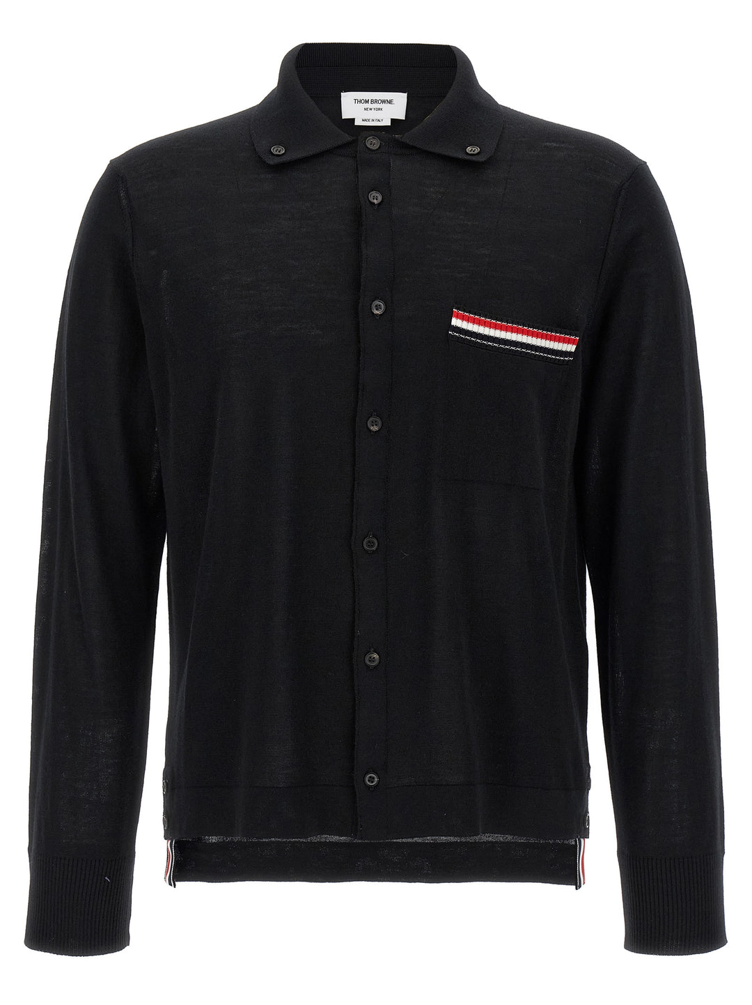 Thom Browne Button Down Maglioni - Nero | 12411b5693e6abbb49a26e4c130937f3a564658e