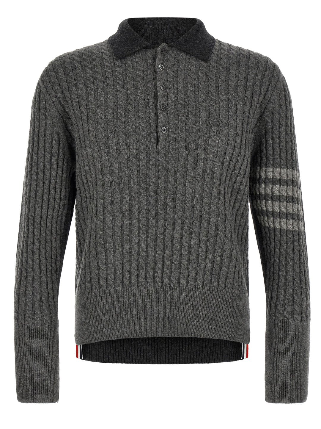 Thom Browne 2-In-1 Trompe L'oeil  Shirt Polo - Grigio | 6e0ed27e0ec6ef1177d9504ea07d9ab2c06f6d98