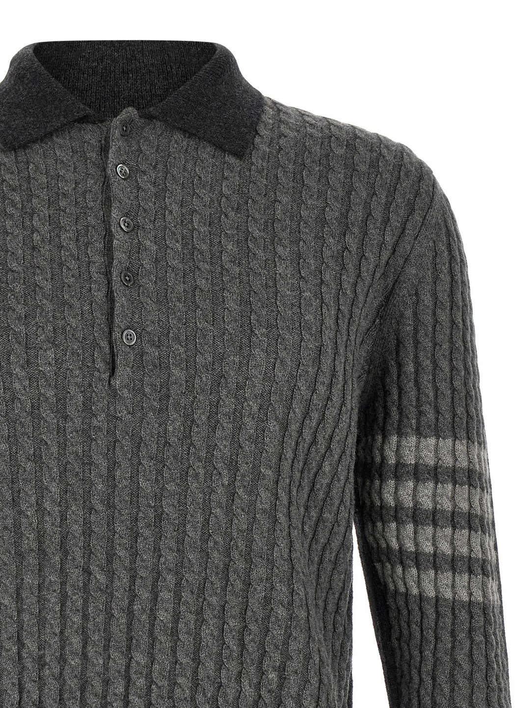 Thom Browne 2-In-1 Trompe L'oeil  Shirt Polo - Grigio | 6ed66178af61d36b2837aa012dd5d462e2317a94
