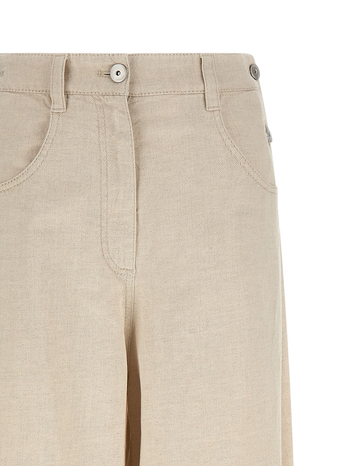 Brunello Cucinelli The Maxi Sailor Jeans - Beige | 49bd8dc1fbd3fd6c84437c66c6c159c1e0722884