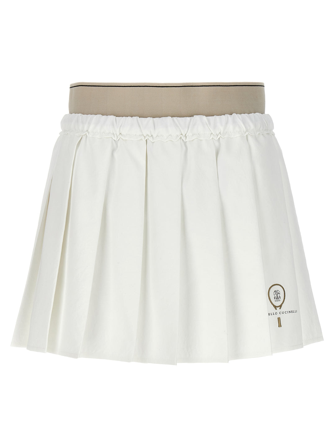 Mini Pleated Skirt Gonne Bianco