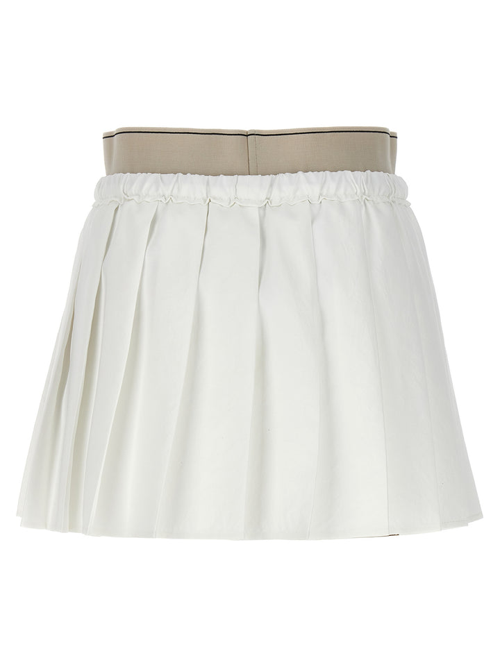 Mini Pleated Skirt Gonne Bianco