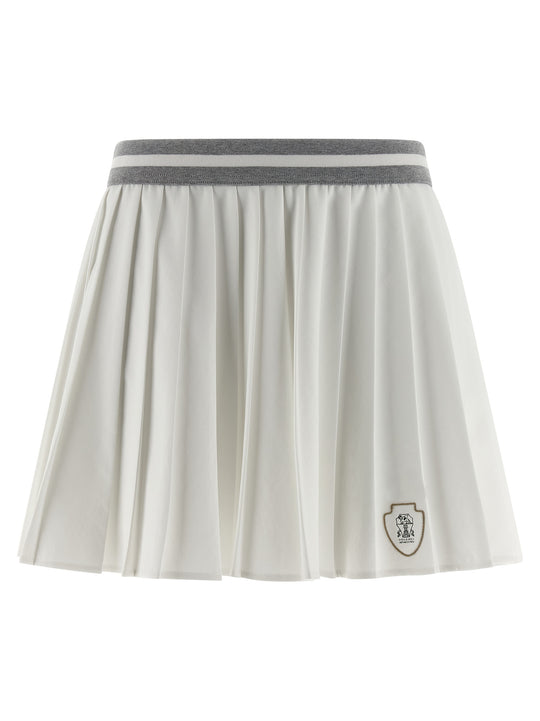Pleated Gonne Bianco