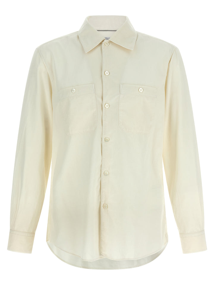 Brunello Cucinelli Corduroy Shirt Camicie - Beige | 2320758e94c9a3d6de9f5f5038b237d40a502f9d
