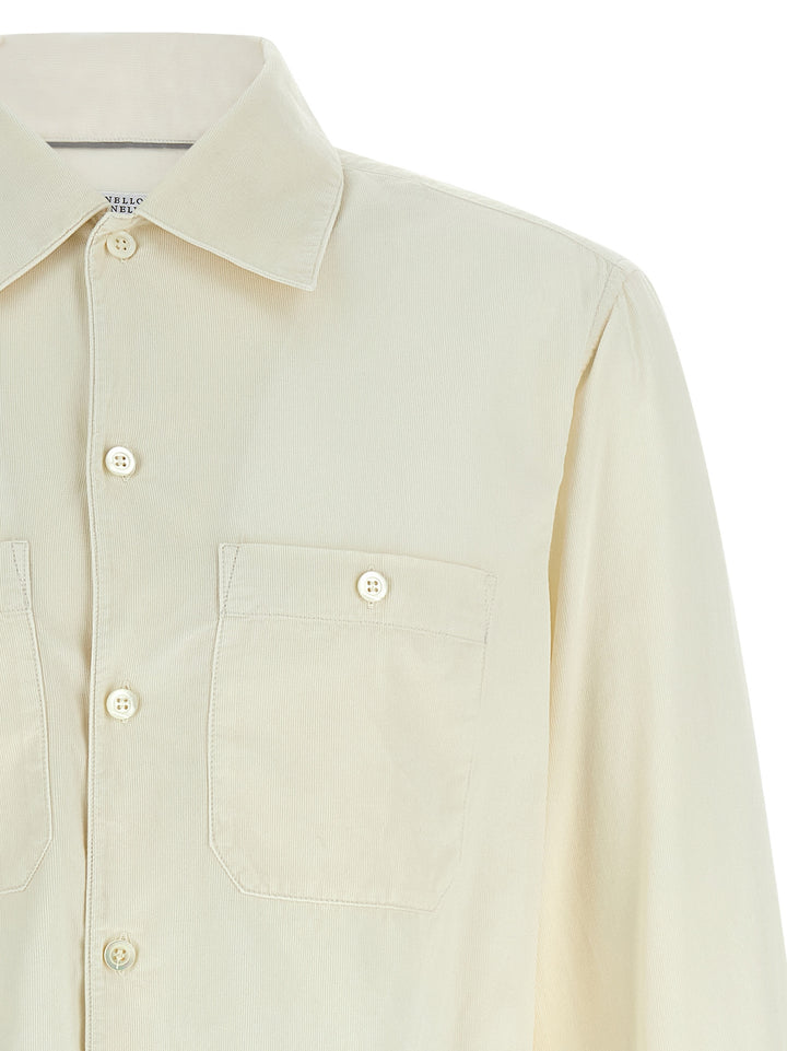 Brunello Cucinelli Corduroy Shirt Camicie - Beige | fc67cffa9a05844bfcd500a1e6fe320a9b735bdb
