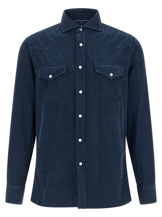 Corduroy Shirt Camicie Blu