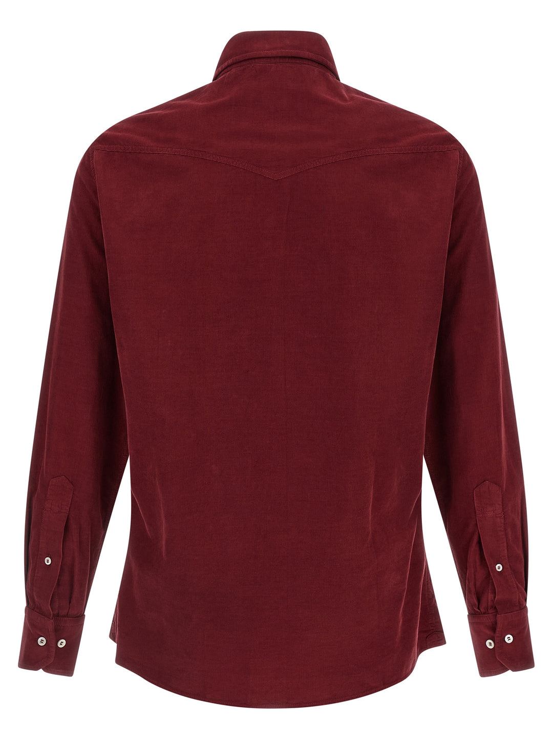 Brunello Cucinelli Corduroy Shirt Camicie - Bordeaux | fee56cb669781df14127a248587fdc4f84d2d0b7