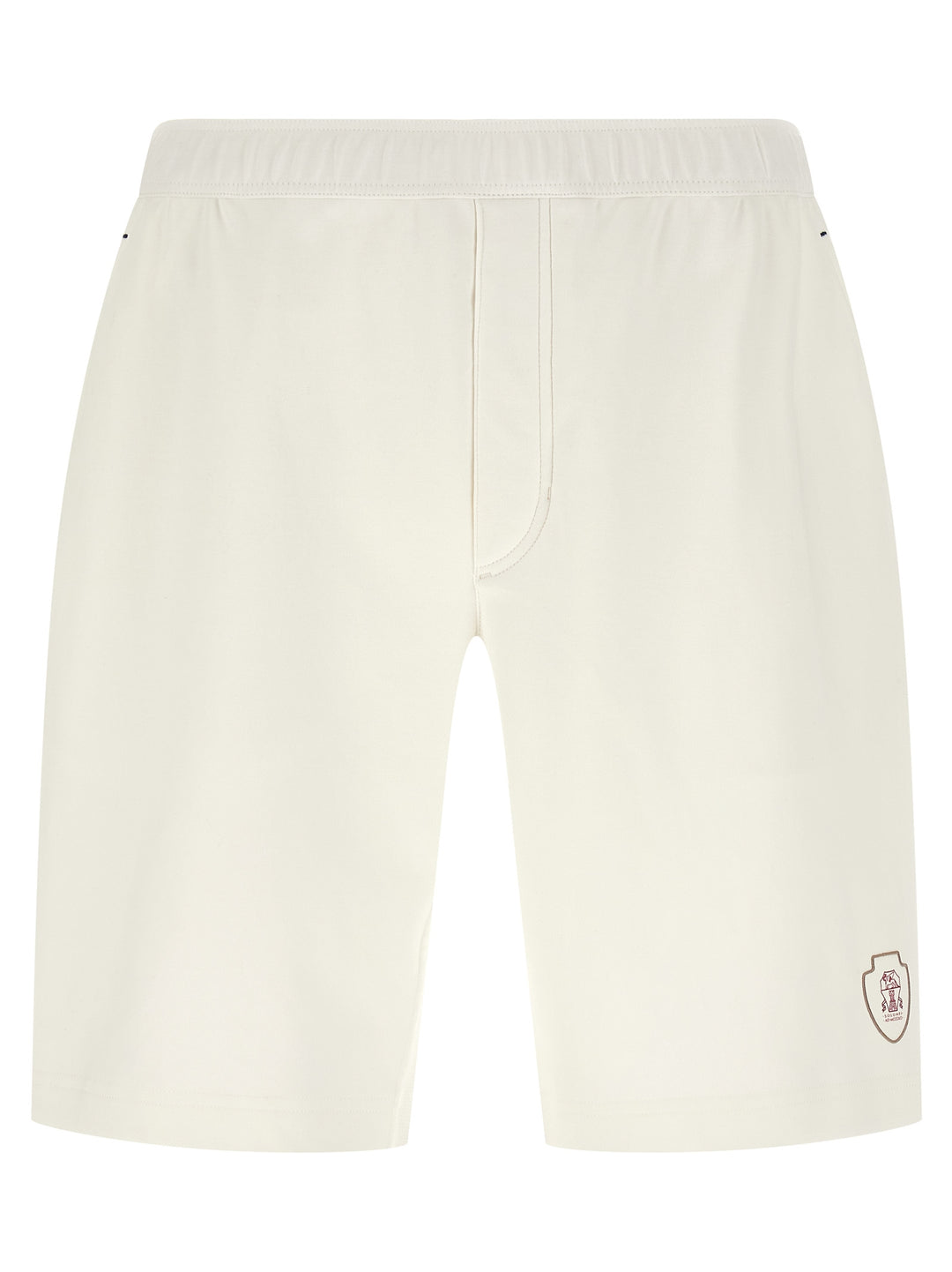 Brunello Cucinelli Interlock Cotton Bermuda Shorts Bermuda e Short - Bianco | a004948788ffea41e3d76deb6de40a47100f42bd