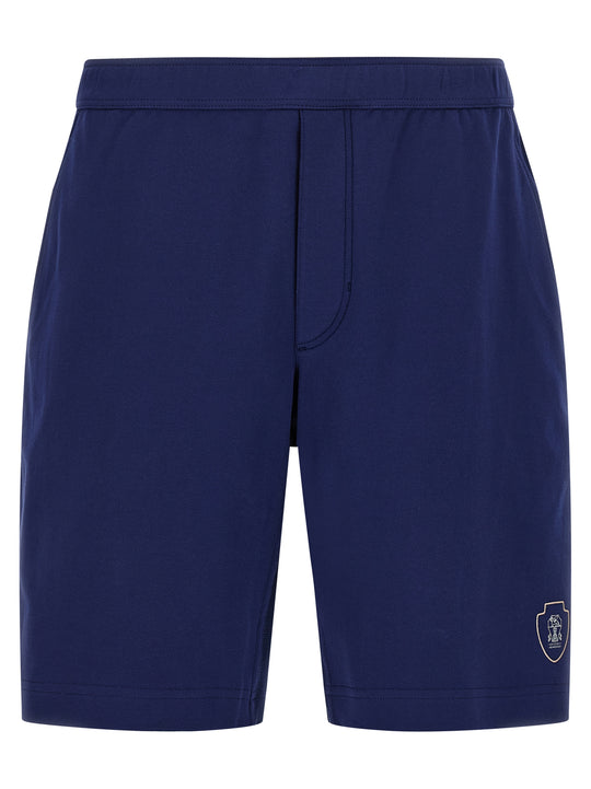 Interlock Cotton Bermuda Shorts Bermuda E Short Blu
