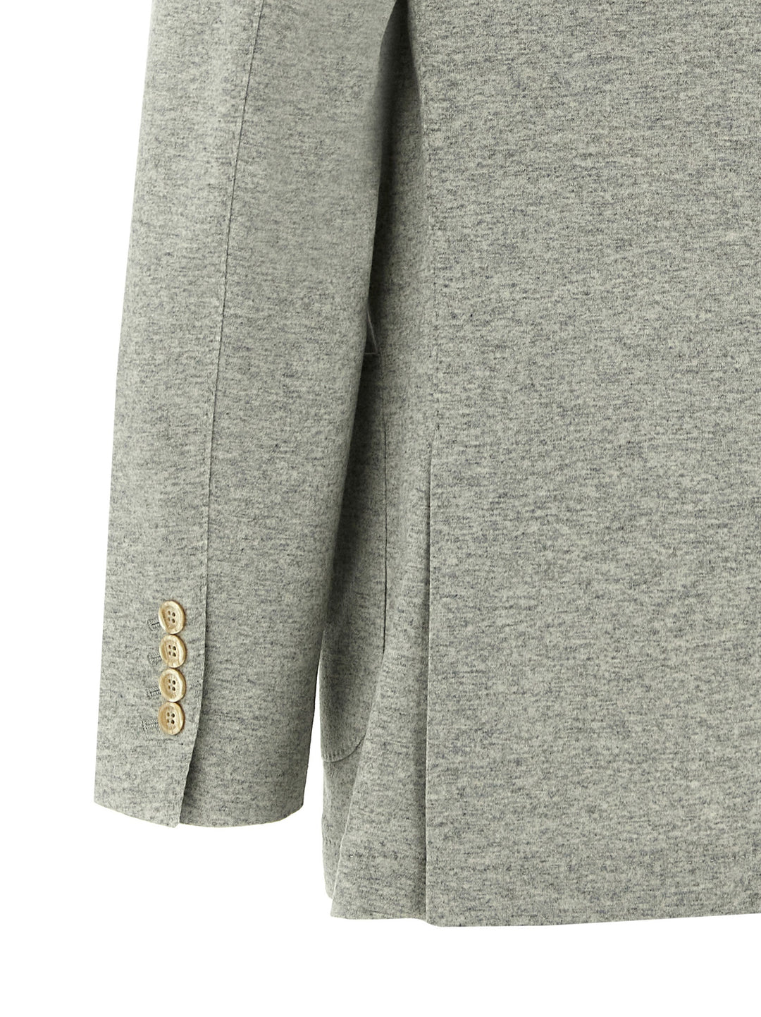 Brunello Cucinelli Single-Breasted Cashmere Blazer - Grigio | 8c90862708f001268ae9ec617cf65869f3158ccb