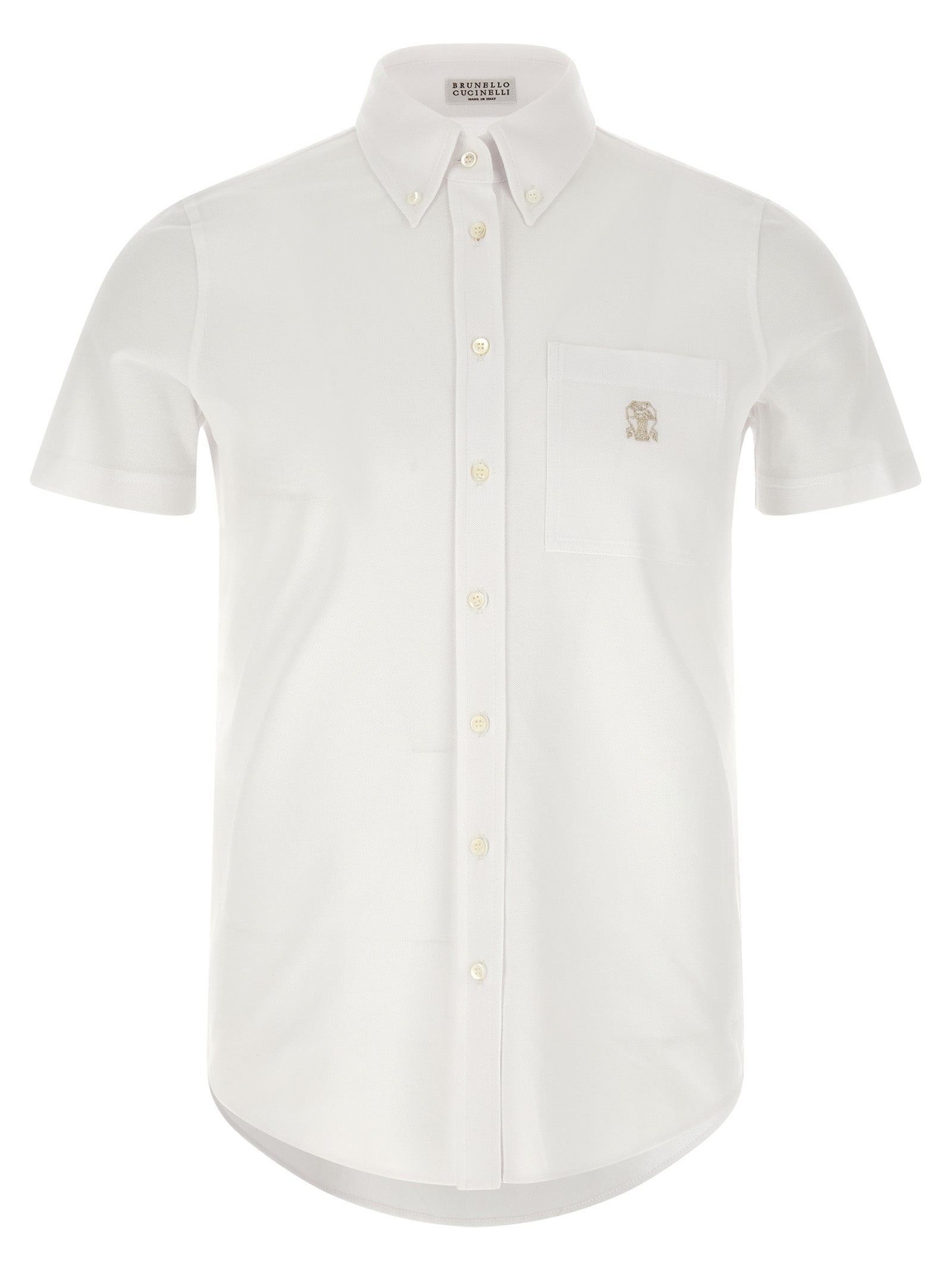 Brunello Cucinelli Logo Embroidery Shirt Camicie - Bianco | ee829a904c42bace90354e6e2c6b1e8b0171c80c