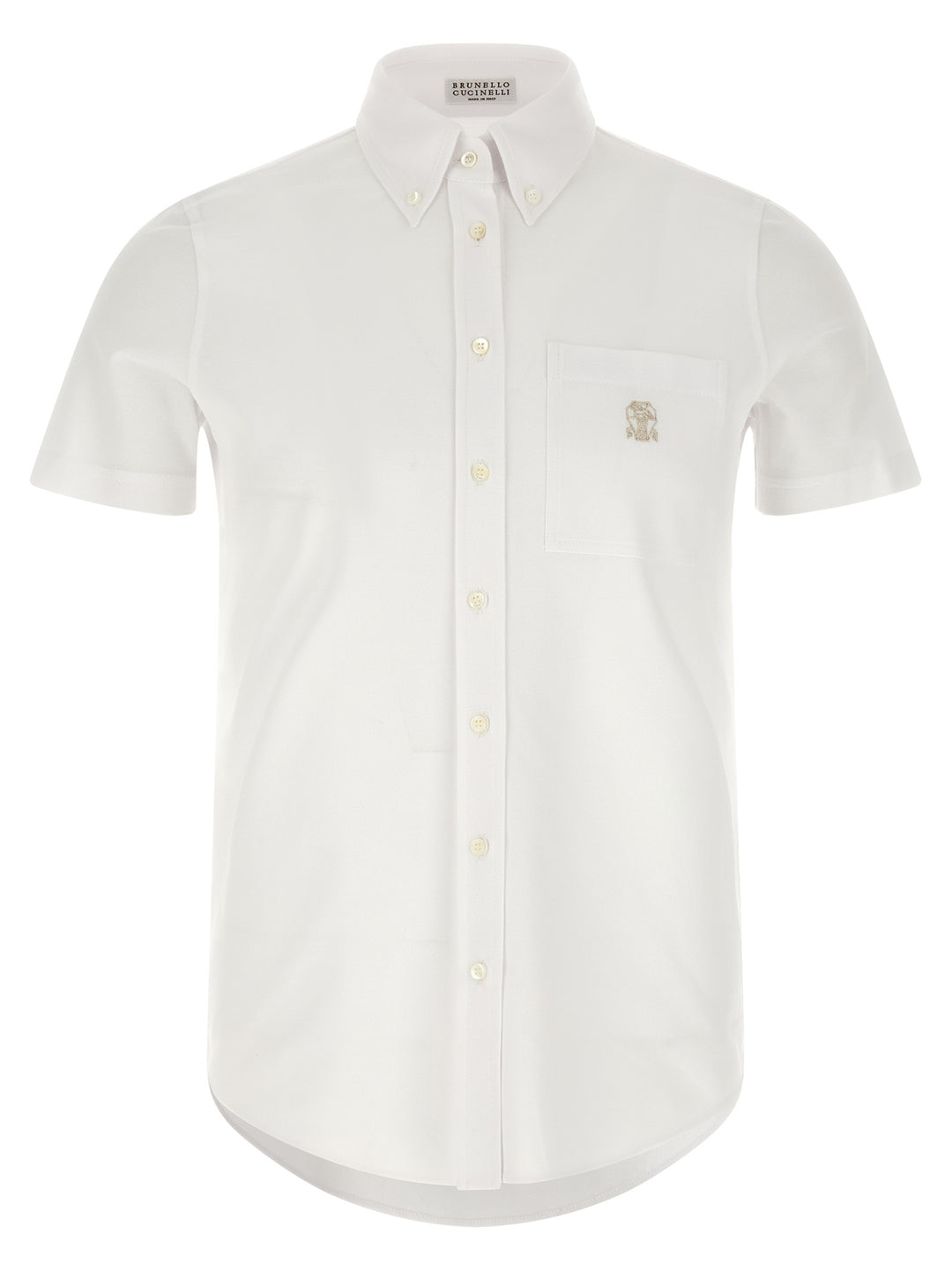 Brunello Cucinelli Logo Embroidery Shirt Camicie - Bianco | ee829a904c42bace90354e6e2c6b1e8b0171c80c