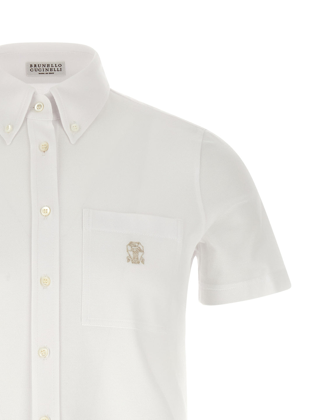 Brunello Cucinelli Logo Embroidery Shirt Camicie - Bianco | cbe08e3aef776b42afc629bb96bad48ce99a55b2