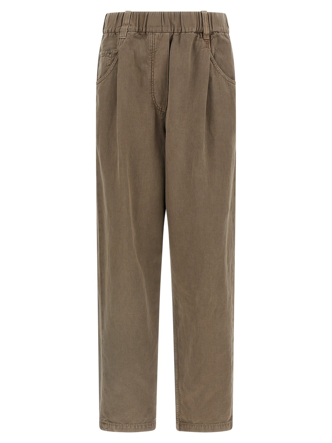 Brunello Cucinelli Cotton Trousers Pantaloni - Marrone | 7ec77e70f9cf041299866503a5d5fa6ef6019000