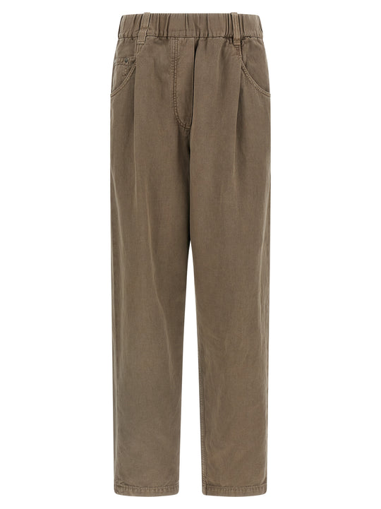 Cotton Trousers Pantaloni Marrone