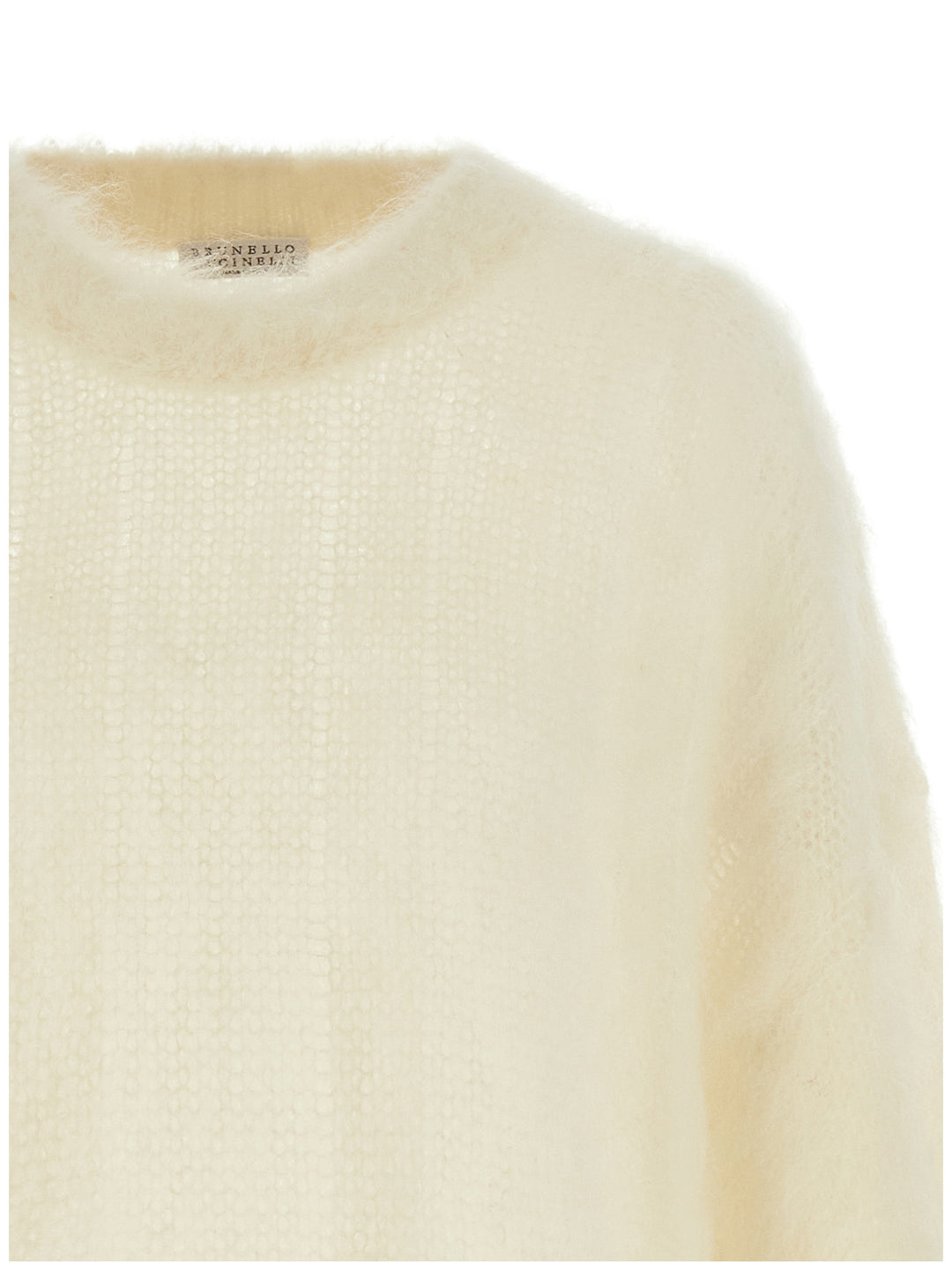Brunello Cucinelli Mohair Silk Sweater Maglioni - Bianco | c7a477566d9b3288b5d01022fc26abfe1c8bd7b9