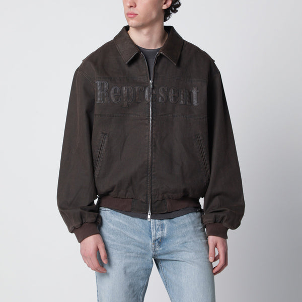 Roscoe Bomber Jacket In Whisky-Colored Canvas
