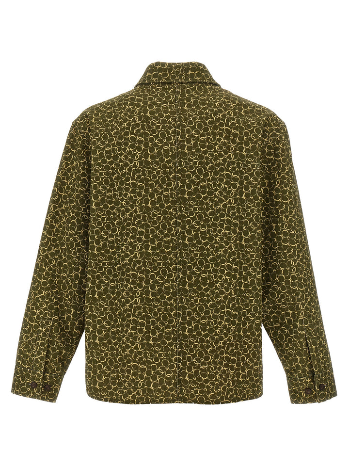 Floral Print Overshirt Camicie Verde