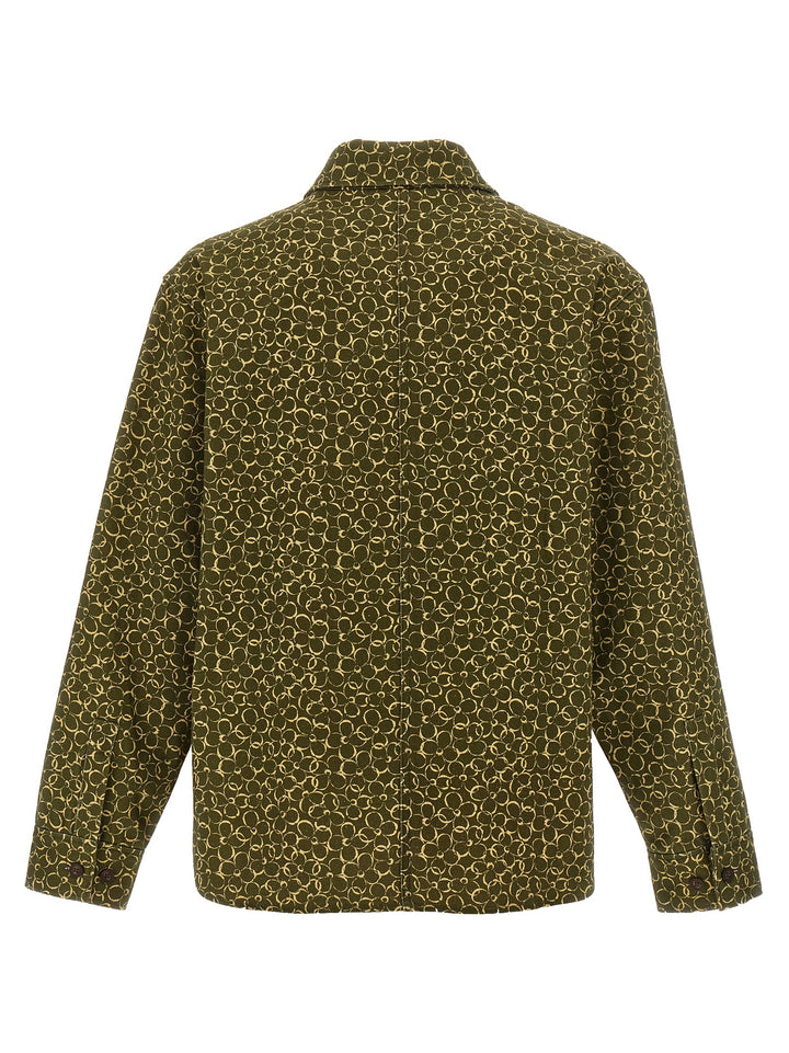 Maison Kitsune Floral Print Overshirt Camicie - Verde | 439427ae54ddbedb73bf35a846679fdd2de8a671