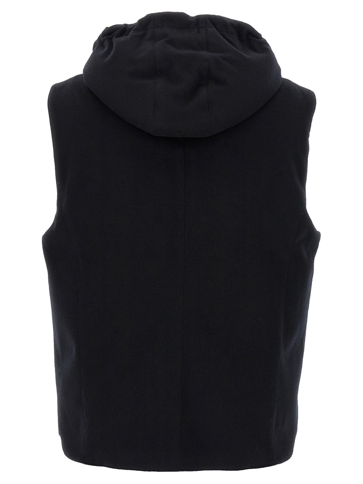 Brunello Cucinelli Padded Wool Vest Gilet - Nero | 83b591b6a73370abf0462c75462cd4dde14712a9