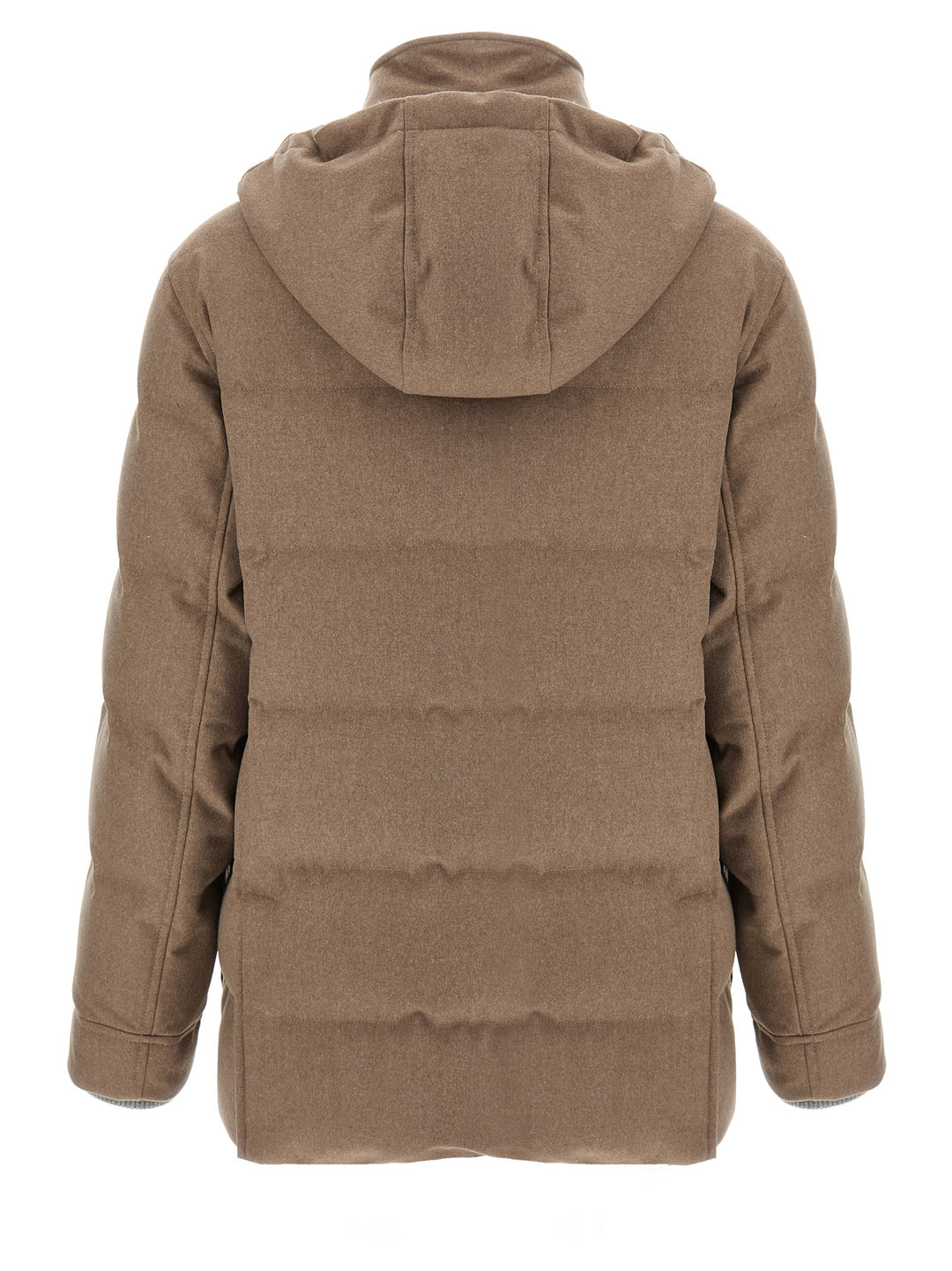 Brunello Cucinelli Flannel Down Jacket Puffer Jackets - Beige | b07ed9d33452939c6fff49247b4bf12370fbacc4