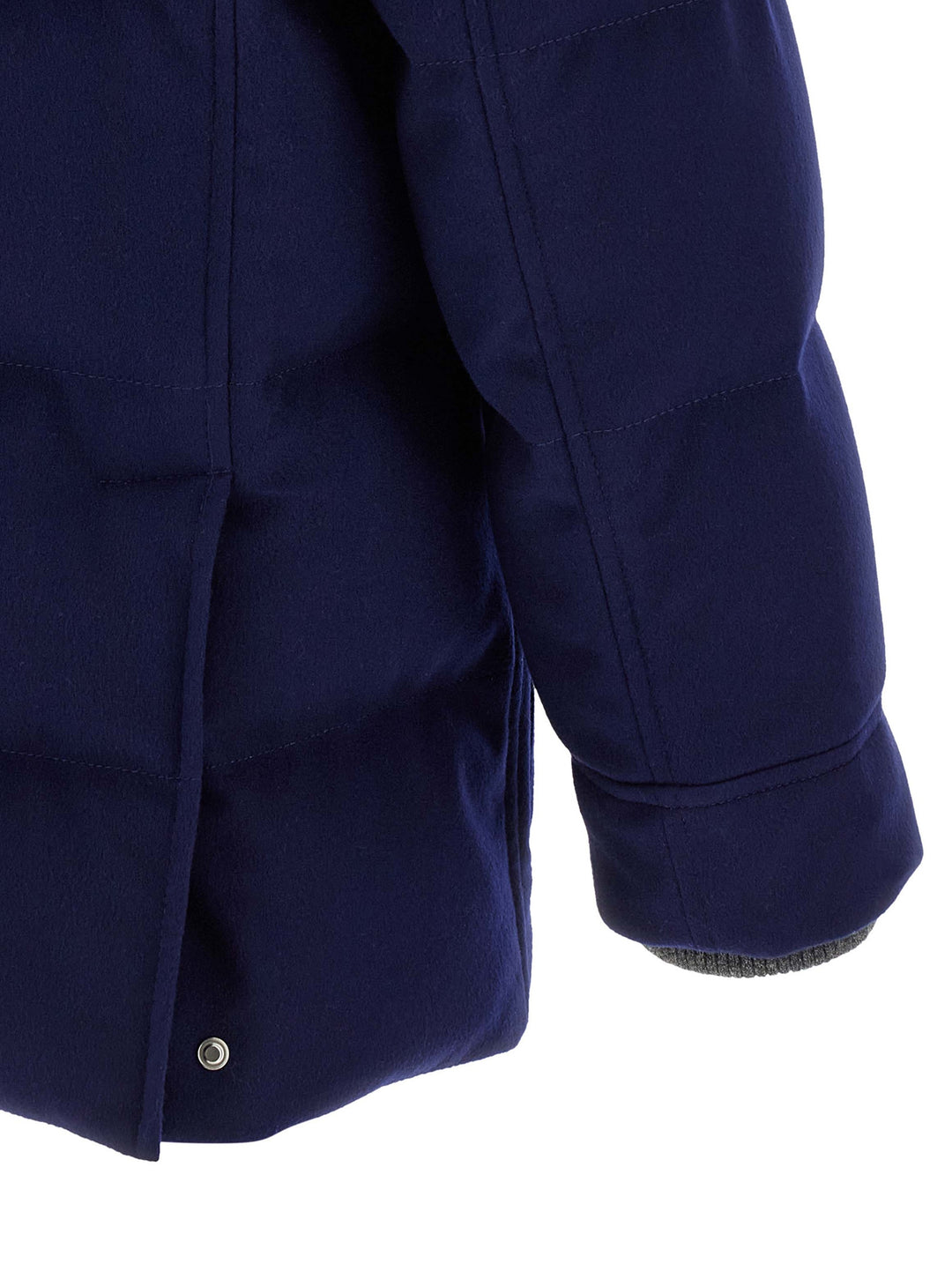 Brunello Cucinelli Flannel Down Jacket Puffer Jackets - Blu | 680a263793f020e9fb52022cc0790b9a3e7298bd