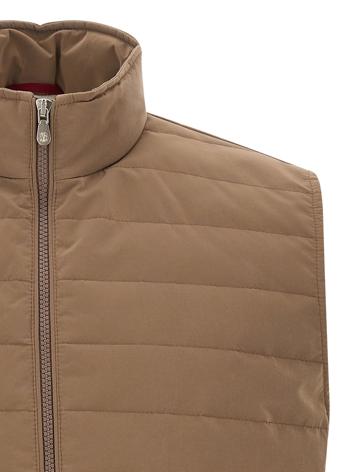 Brunello Cucinelli Quilted Vest Gilet - Beige | 3ac3ddcf7f99953ebb9ff5dbd1940109bf63a083