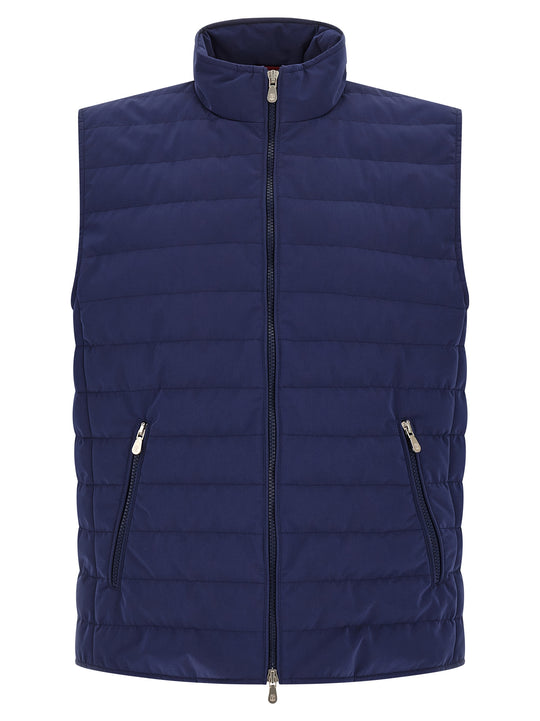 Quilted Vest Gilet Blu
